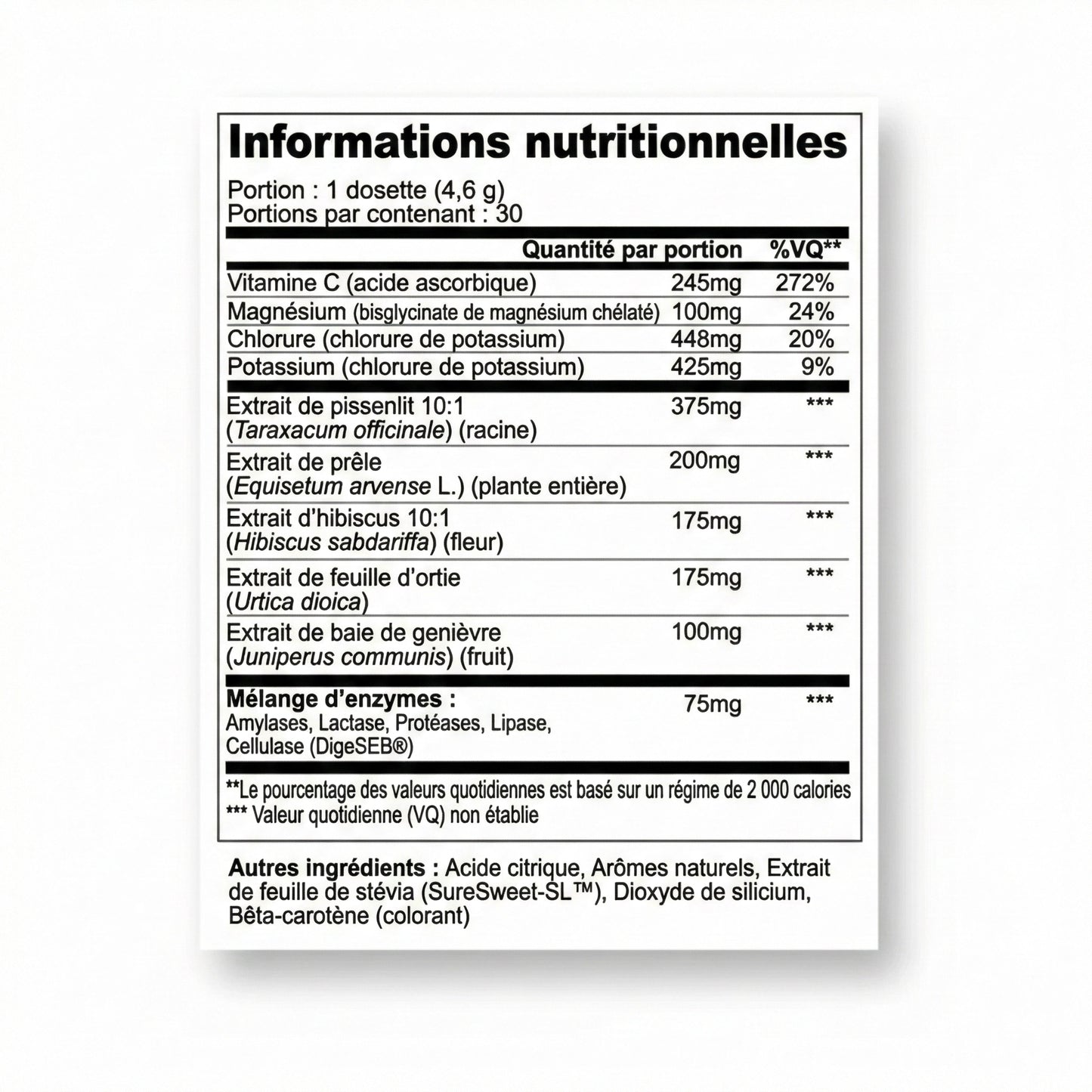 DeBloat⎟Formule d’équilibre électrolytique anti-rétention d’eau