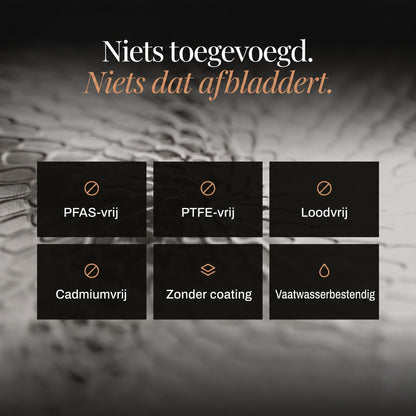 Titanium koekenpan met gehamerd oppervlak
