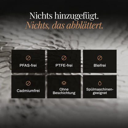 Pfanne aus gehämmertem Titan
