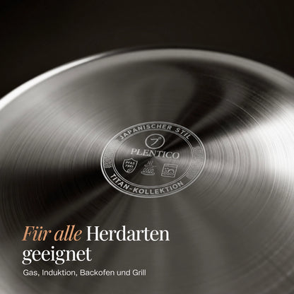 Pfanne aus gehämmertem Titan