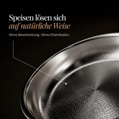 Pfanne aus gehämmertem Titan