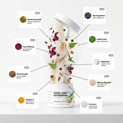 DeBloat⎟Formule d’équilibre électrolytique anti-rétention d’eau